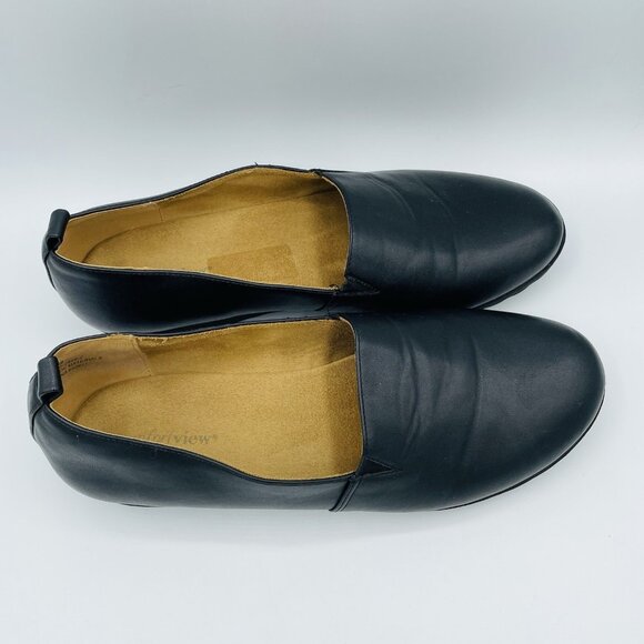 Comfortview Shoes Womens Size 11 Wide Black June Comfort Wedge Slip On Loafers - Picture 3 of 11